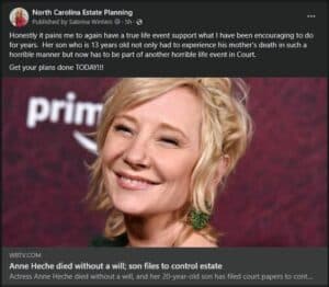 Anne Heche No will Court